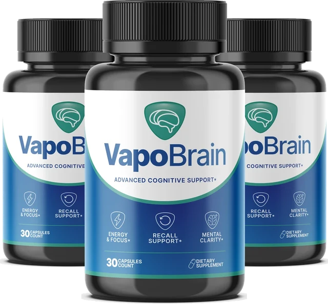 Three bottles of VapoBrain capsules